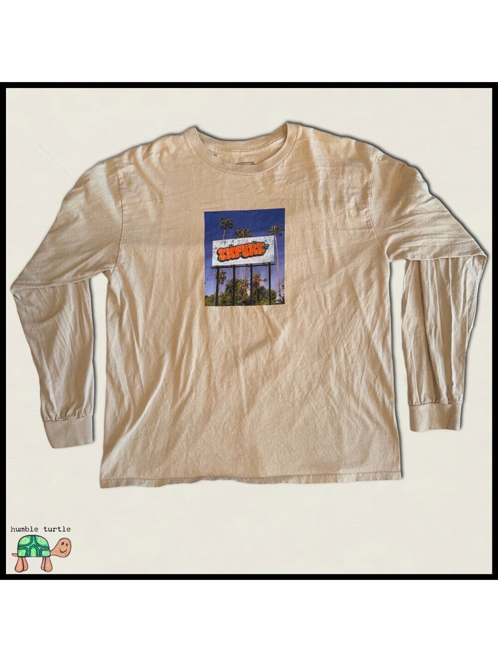 Empyre Beige Long Sleeve Graphic T-Shirt Size Large